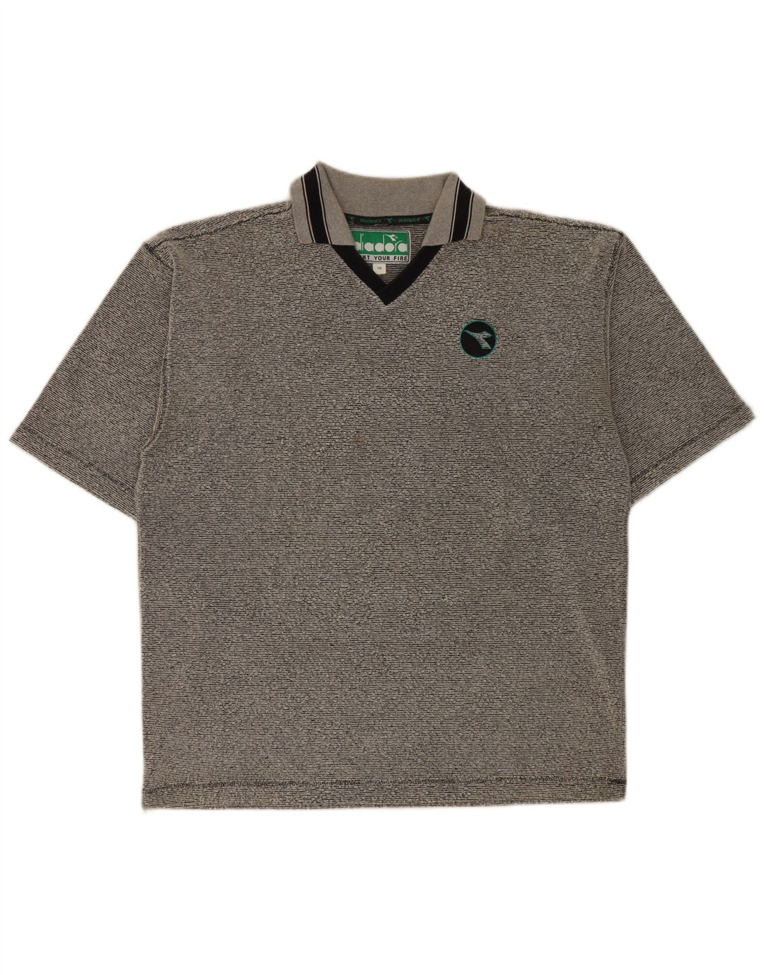 Diadora muška polo majica srednje sivi prugasti poliester