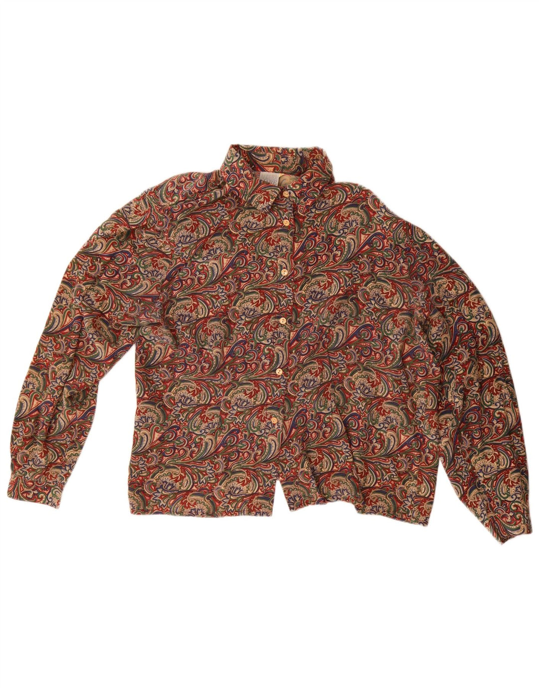 Andrea Mare Womens Oversized Shirt Blouse UK 16 Large Multicoloured Paisley