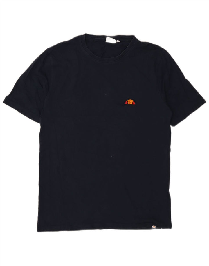 Ellesse Mens T-Shirt Top Medium Navy Blue Cotton