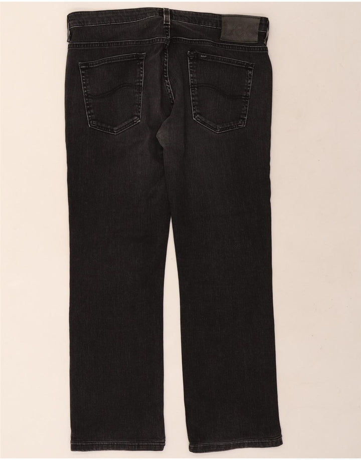 Lee Mens Knox Straight Jeans W36 L30 Black Cotton