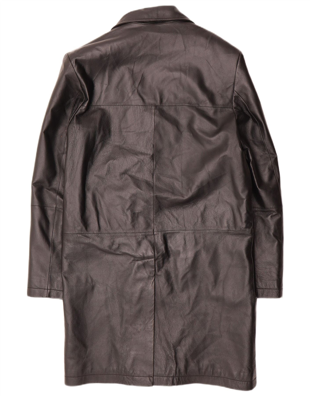 Conbipel Mens Leather Coat IT 46 Small Black Leather