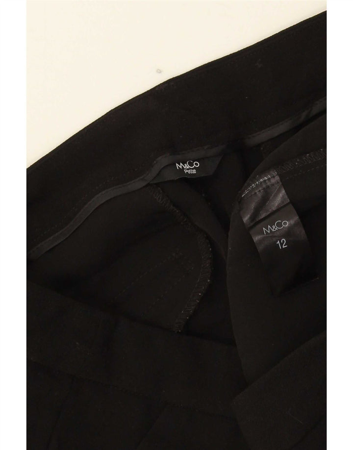 M&Co Womens Slim Chino Trousers UK 12 Medium W32 L25 Black Polyester