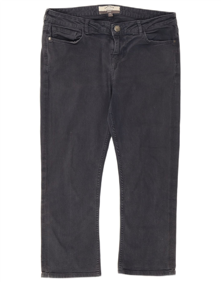 Fat Face Dame Cropped Jeans UK 12 Medium W32 L22 Grå Bomuld