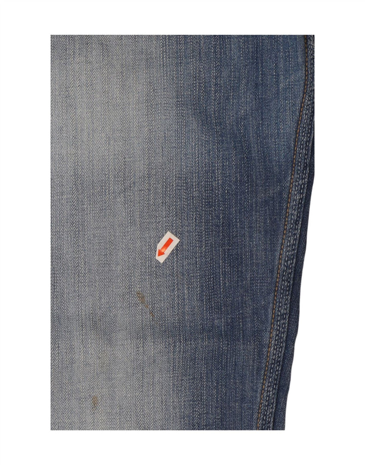 Guess Herren Straight Jeans W32 L29 Blaue Baumwolle