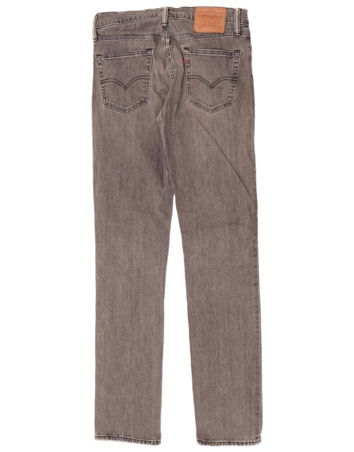 Levi's Uomo 511 Slim Jeans W31 L34 Cotone Grigio