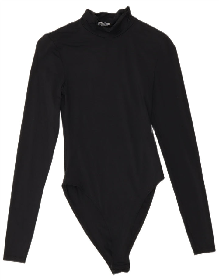 Body a maniche lunghe da donna Zara UK 8 Small Nero in poliammide
