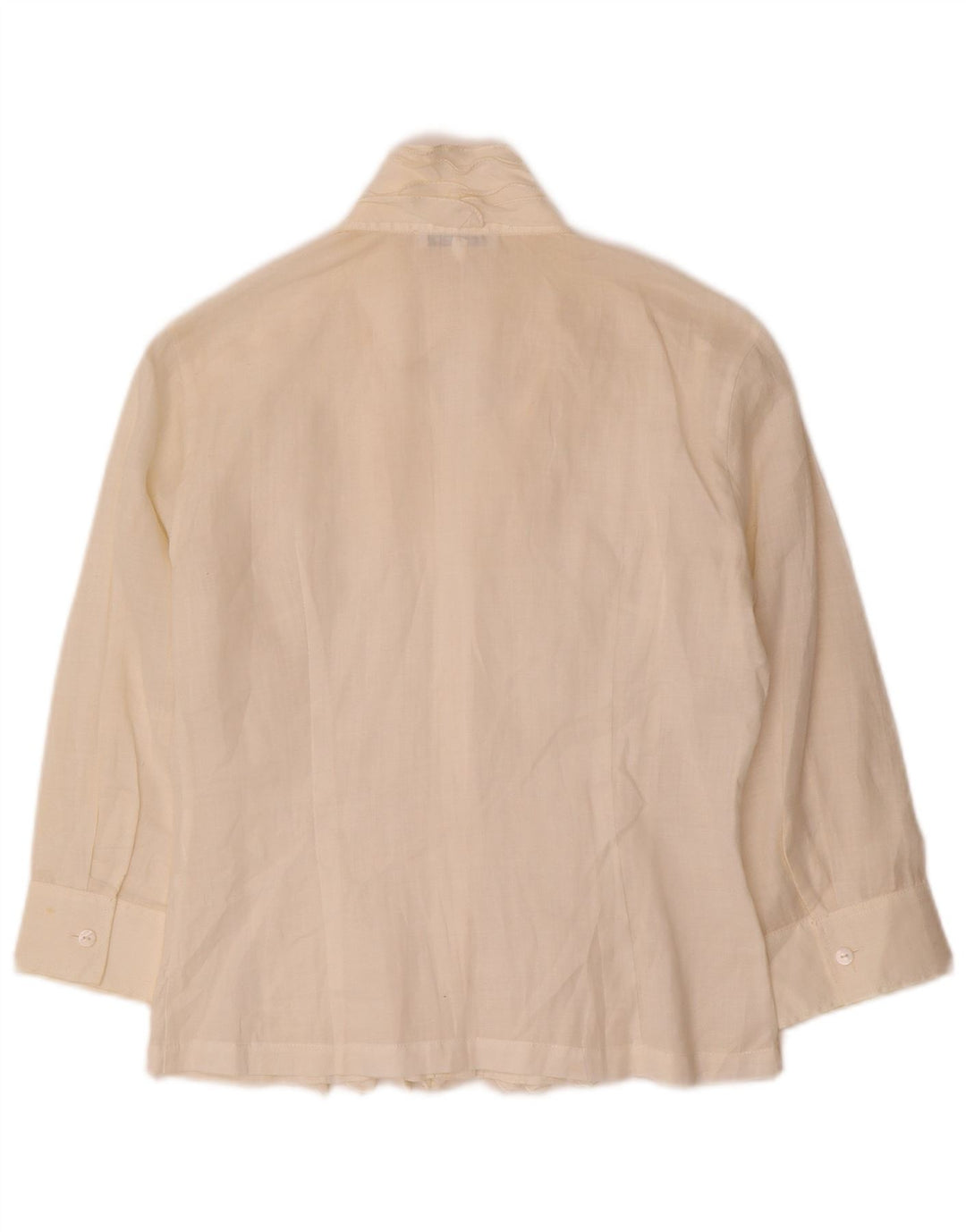 Naracamicie Womens Oversized 3/4 Sleeve Shirt Blouse US 0 XS Off White