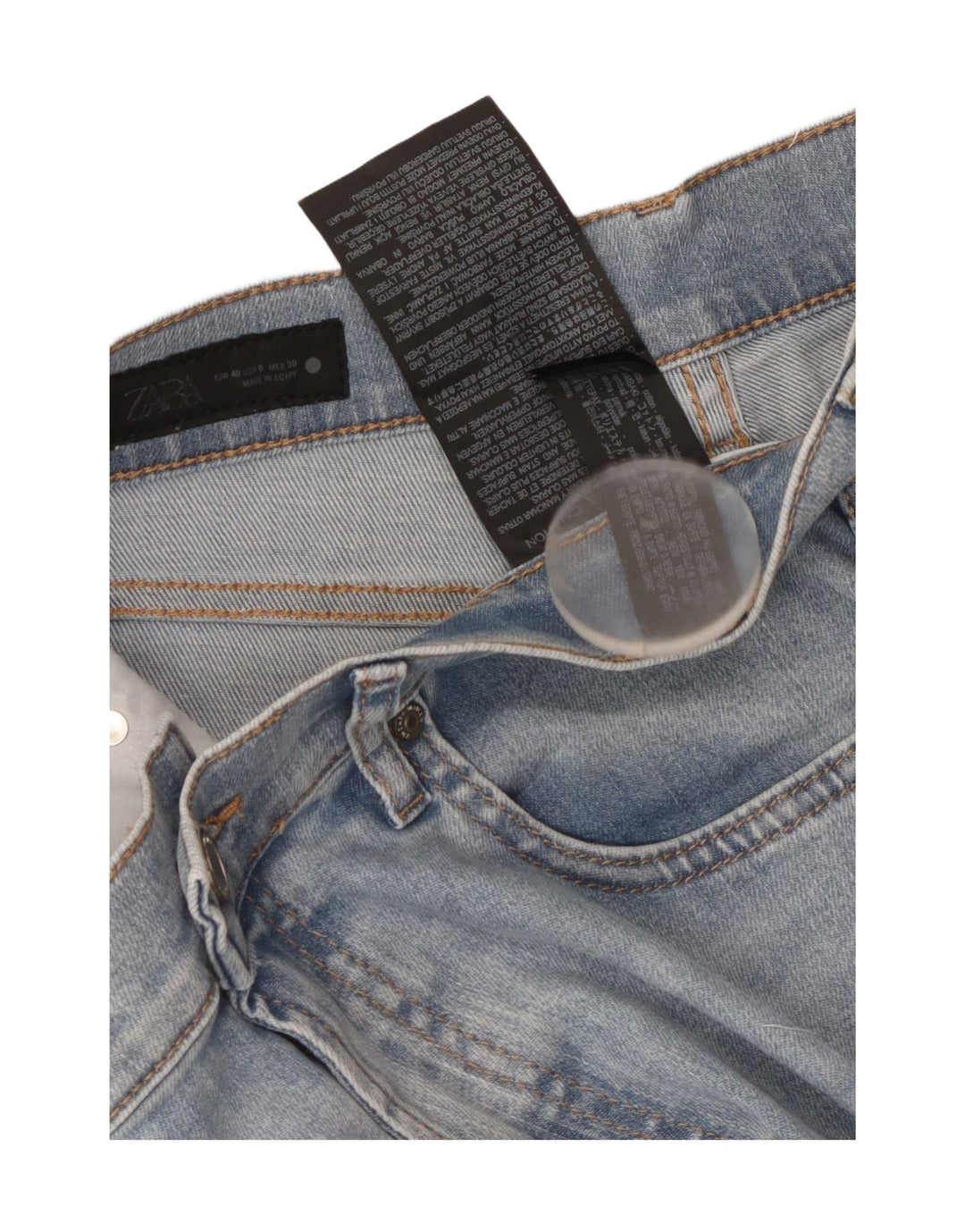 ZARA Womens Straight Jeans EU 40 Medium W30 L26 Blue Cotton