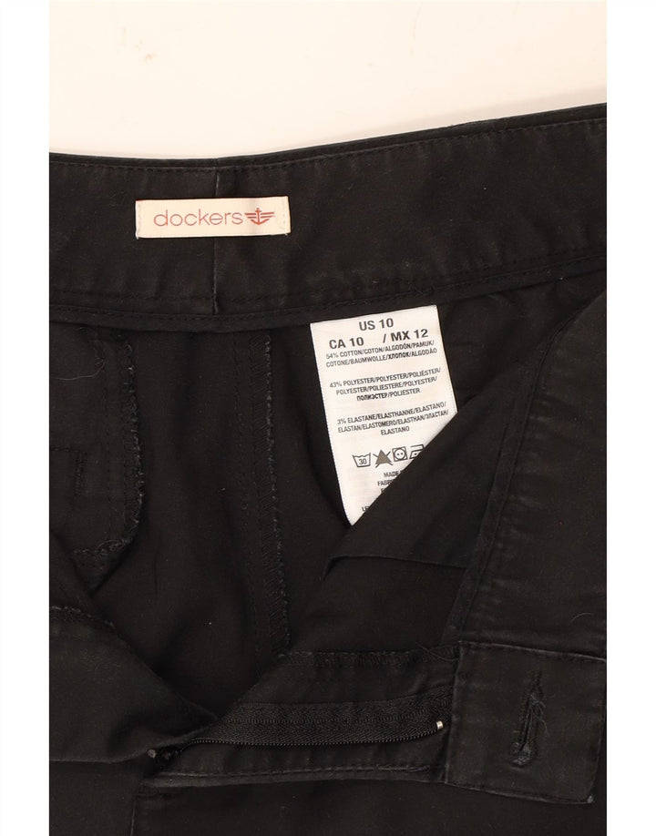 DOCKERS Womens Chino Shorts US 10 Large W32  Black Cotton Vintage Dockers and Second-Hand Dockers from Messina Hembry 