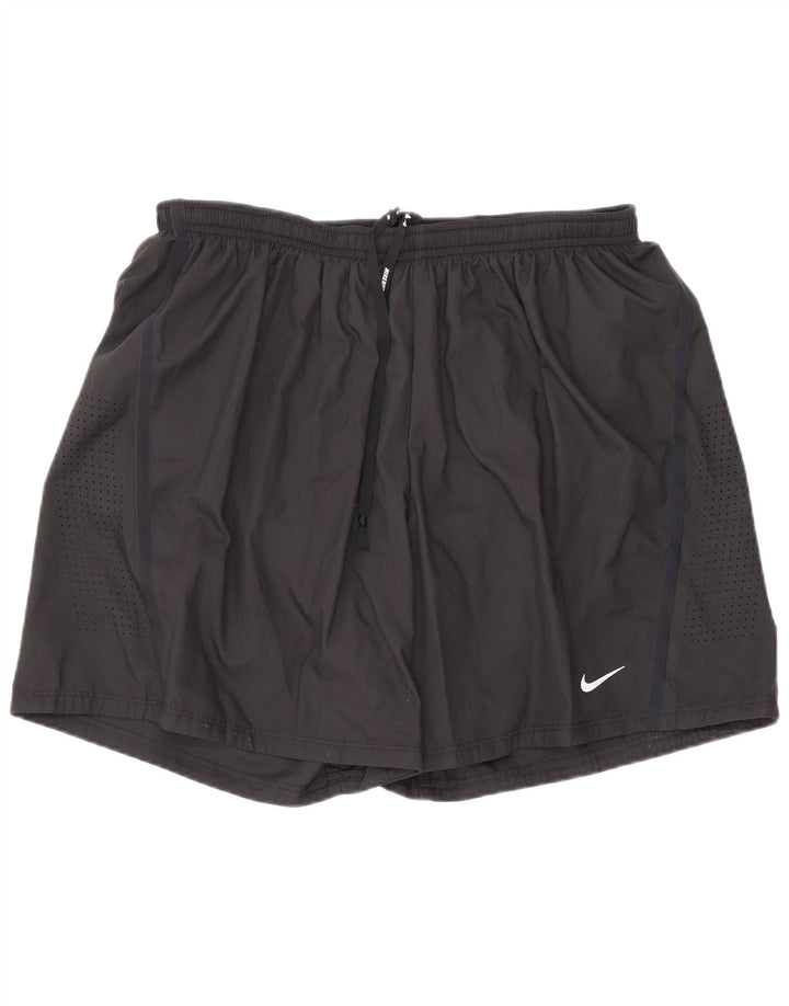 Pantaloncini sportivi Nike Dri Fit da donna, grandi, in poliestere nero
