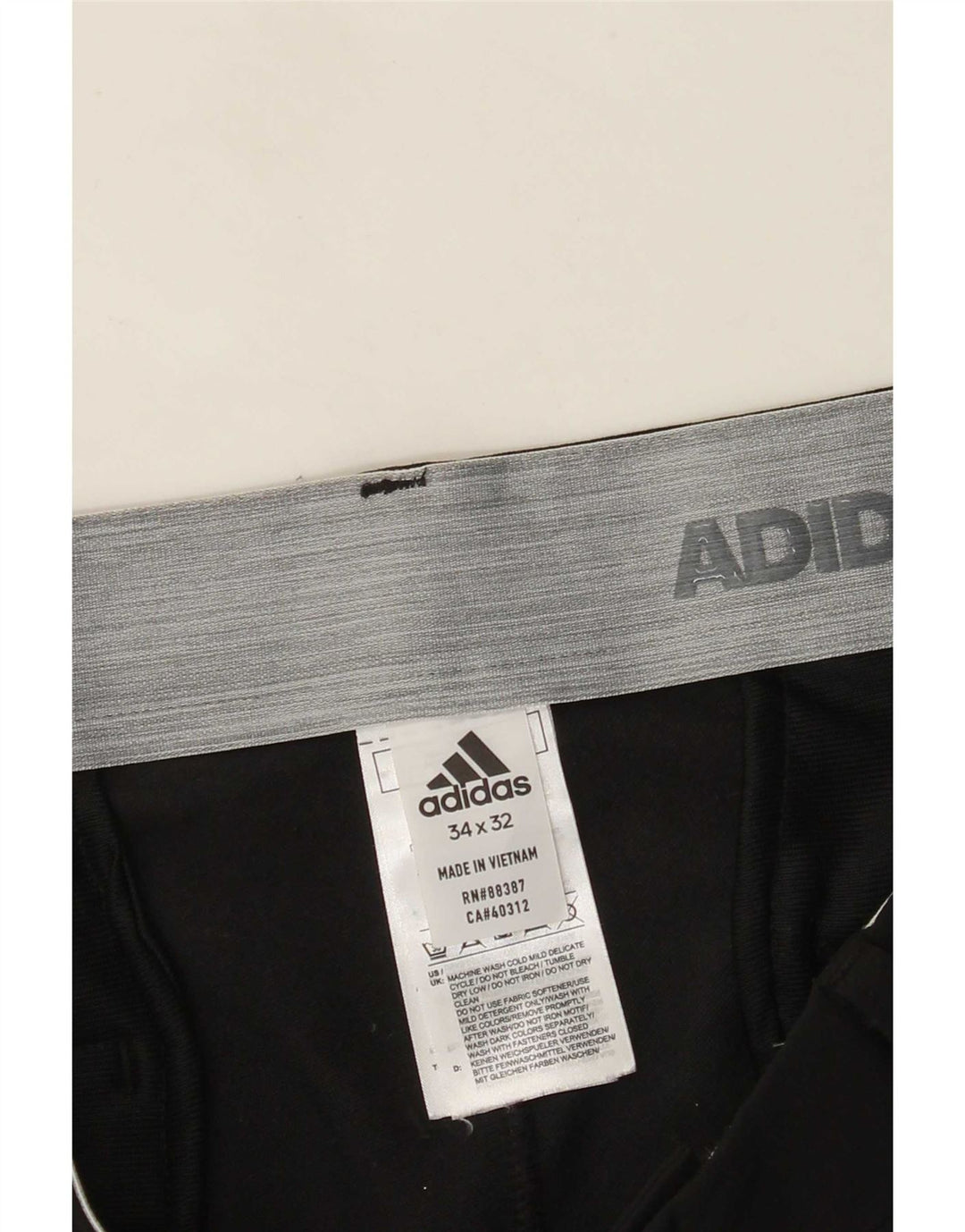 Pantaloni chino dritti da uomo Adidas W34 L32 poliestere nero