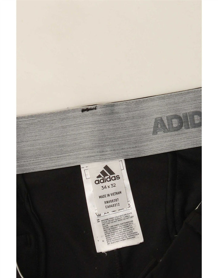 Pantaloni chino dritti da uomo Adidas W34 L32 poliestere nero