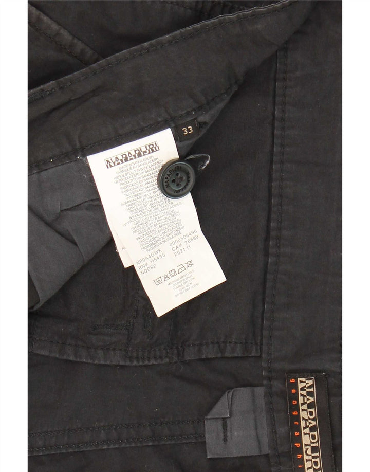 Napapijri Mens Geographic Cargo Shorts W33 Medium Navy Blue Cotton