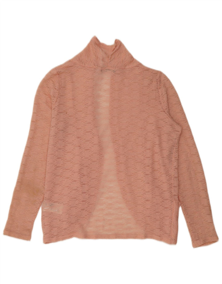 Oasis Womens Oversized Open Cardigan Sweater UK 6 XS Pink Polyester