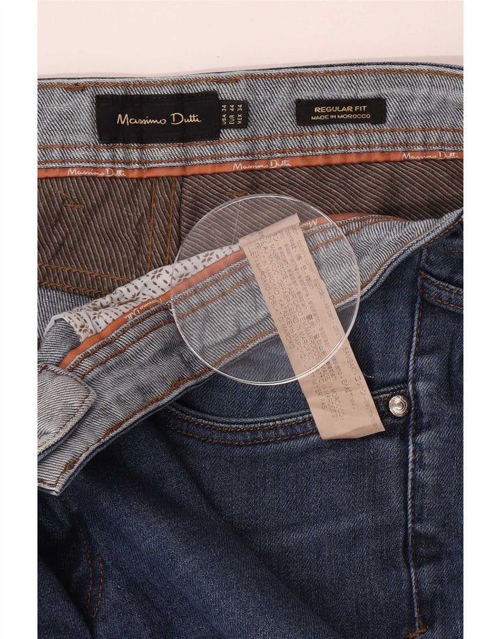 Jeans dritti vestibilità regolare da donna Massimo Dutti EU 44 Large W34 L28 Blu