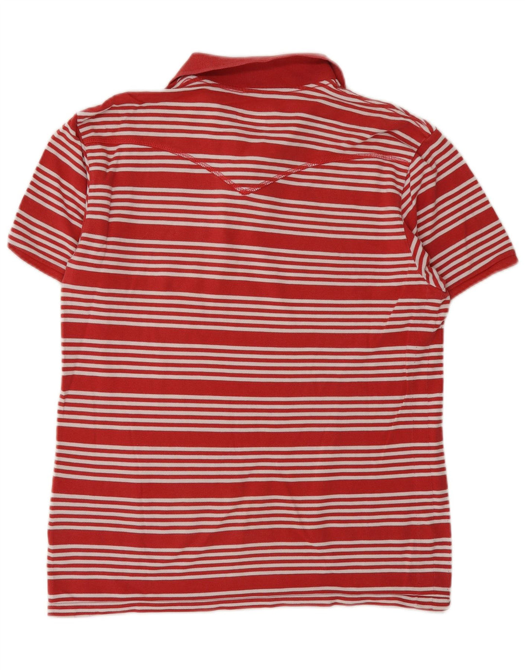 Levi's Mens Polo Shirt Medium Red Striped Cotton