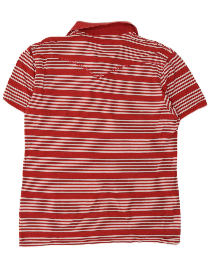 Levi's Mens Polo Shirt Medium Red Striped Cotton