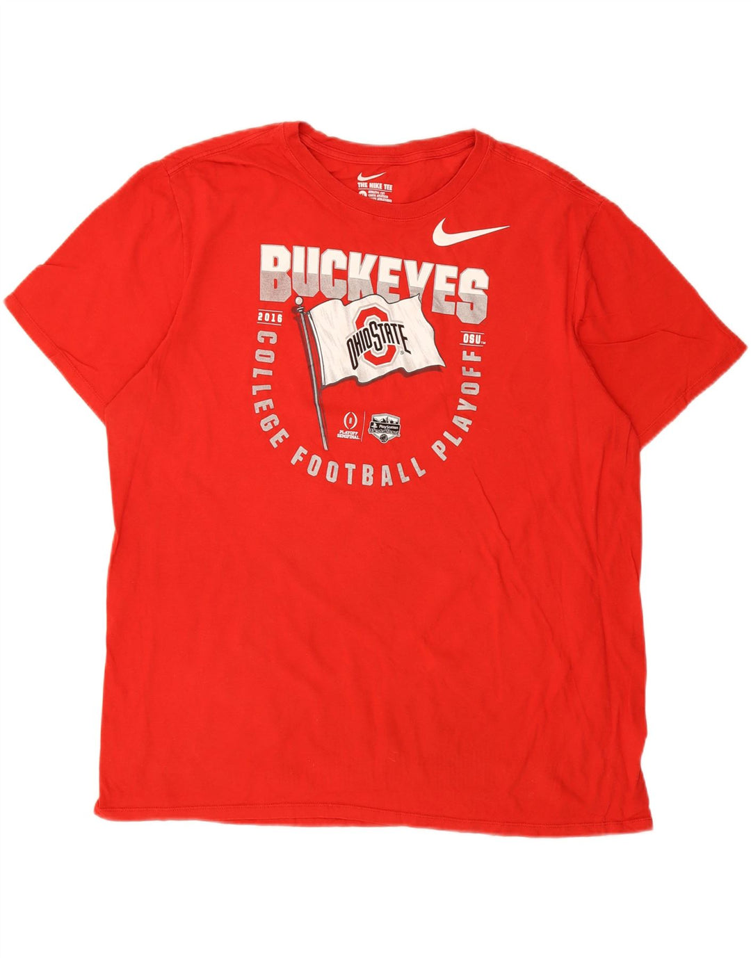 NIKE Mens Ohio State Buckeyes Graphic T-Shirt Top XL Red Vintage Nike and Second-Hand Nike from Messina Hembry 