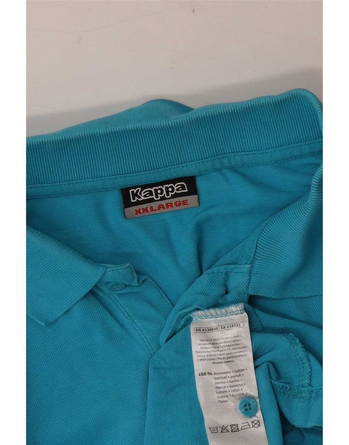 Kappa herre poloshirt 2XL blå bomuld