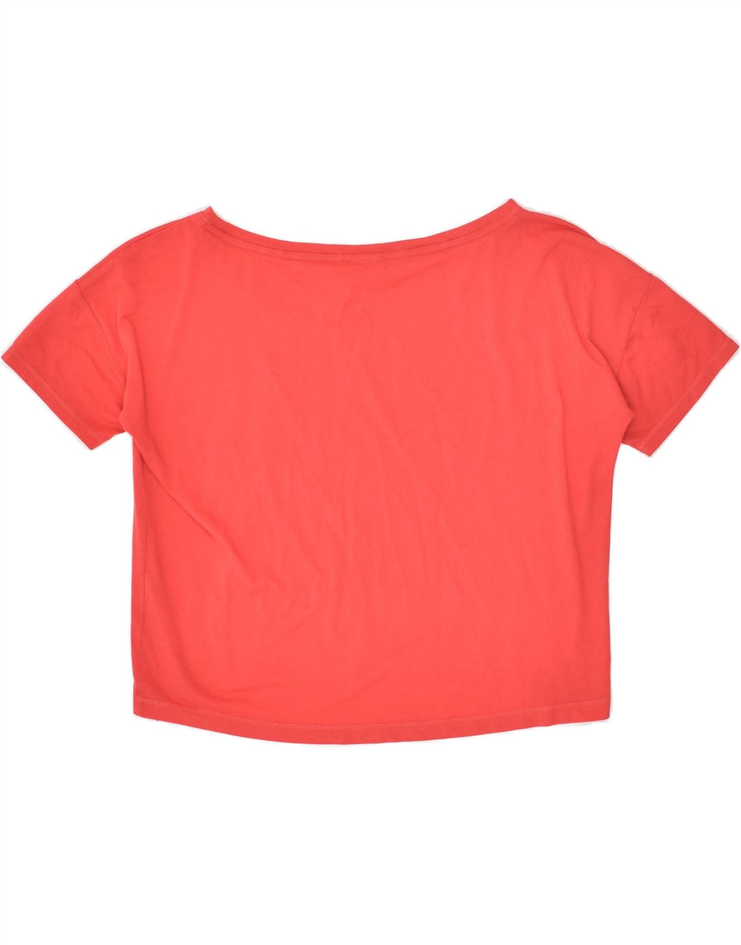 PUMA Womens Oversized Crop T-Shirt Top UK 10 Small Red Cotton | Vintage Puma | Thrift | Second-Hand Puma | Used Clothing | Messina Hembry 