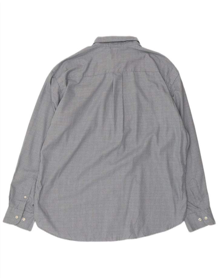 DOCKERS Mens Stain Defender Shirt XL Blue Check Cotton