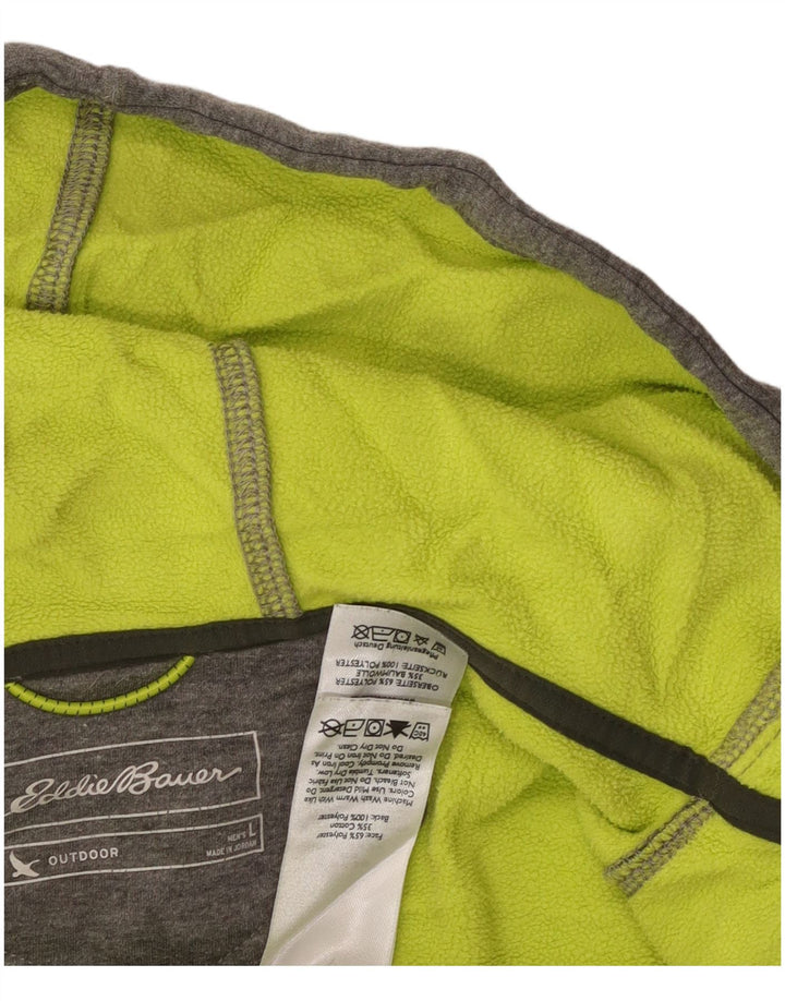 EDDIE BAUER Мужской свитер с капюшоном на молнии, большой серый полиэстер