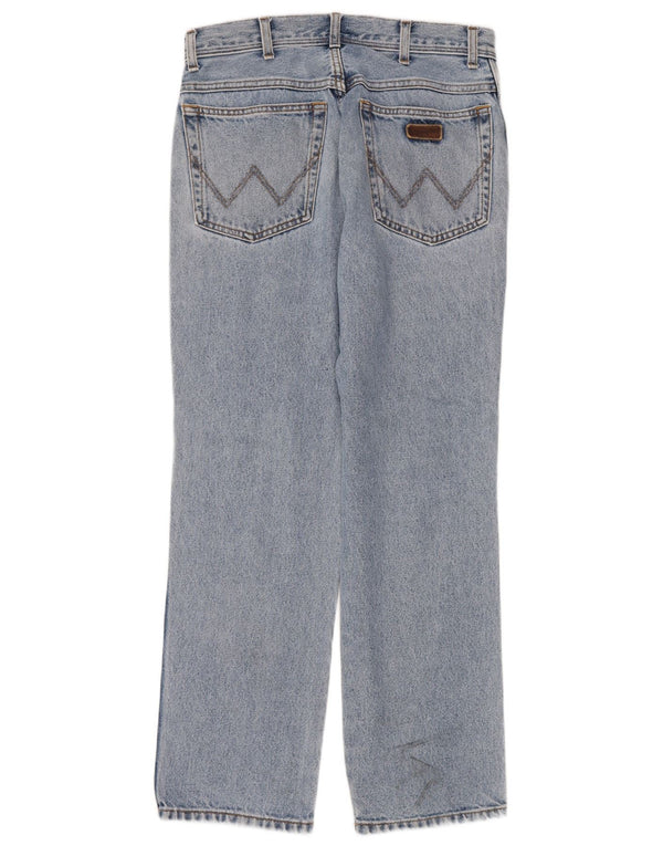 Wrangler Mens Regular Fit Jeans Reta W32 L30 Azul Algodão