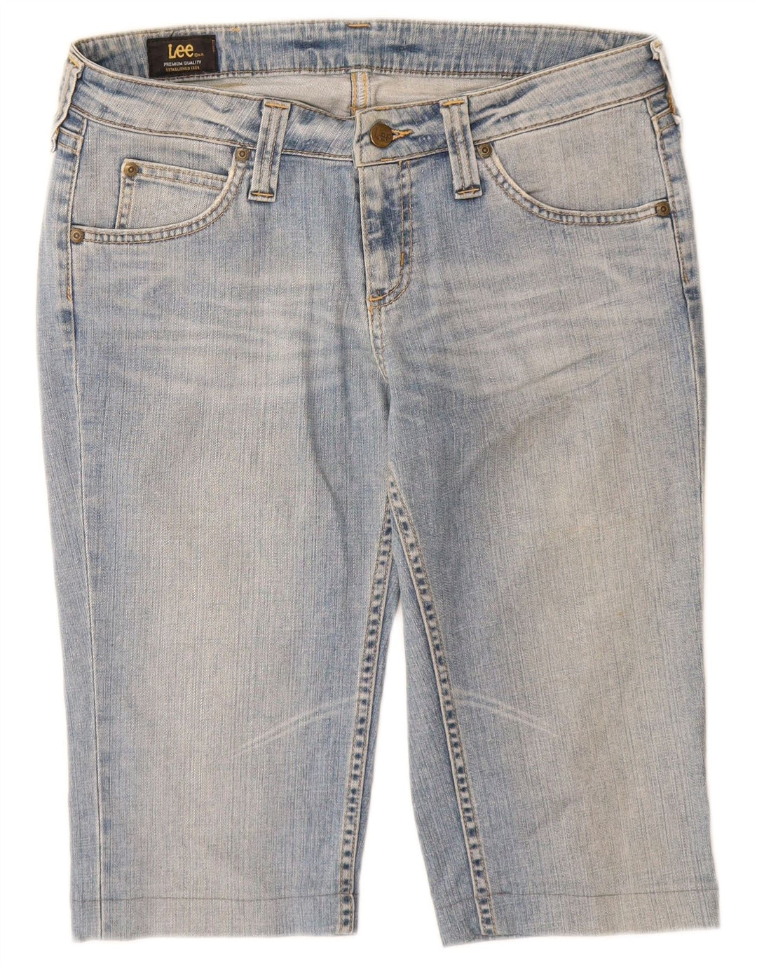 Lee Womens Bermuda Denim Shorts W31 Medium  Blue Cotton
