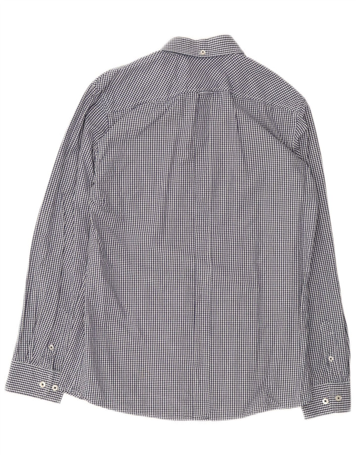BEN SHERMAN Camicia da uomo in cotone a quadretti blu navy medio