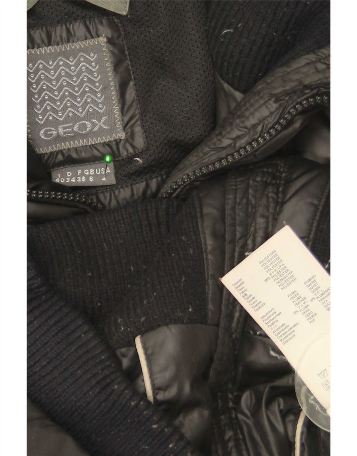 Geox Womens Padded Jacket UK 8 Small Black Polyester