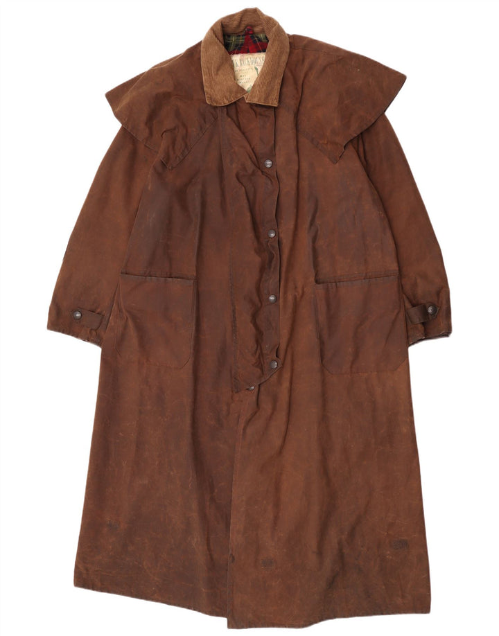 W.K. BACKHOUSE Manteau capelet ciré surdimensionné pour femme UK 14 Marron moyen