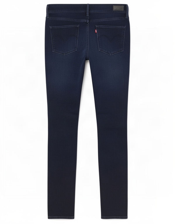 Levi's Jeans slim da donna a vita media con curva leggera W30 L34 Blu navy