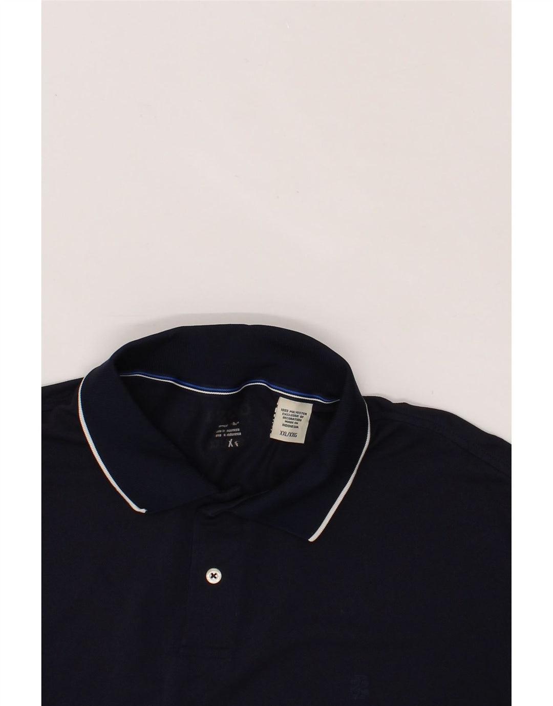 IZOD Mens Polo Shirt 2XL Navy Blue Cotton Vintage Izod and Second-Hand Izod from Messina Hembry 