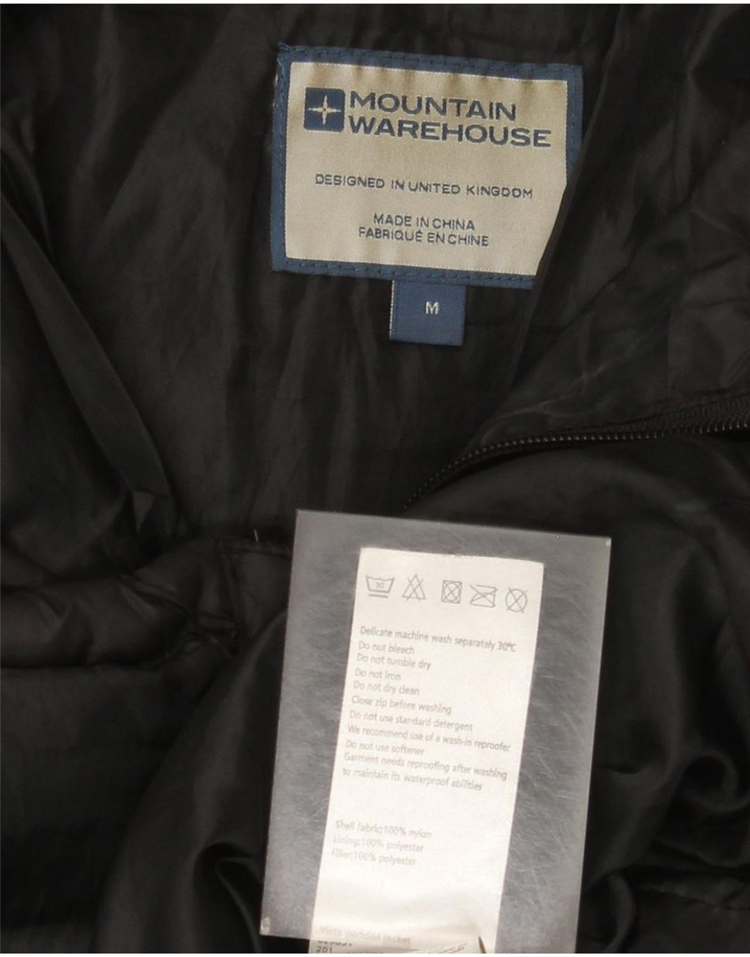 Mountain Warehouse Veste rembourrée pour homme UK 38 Medium Noir Nylon