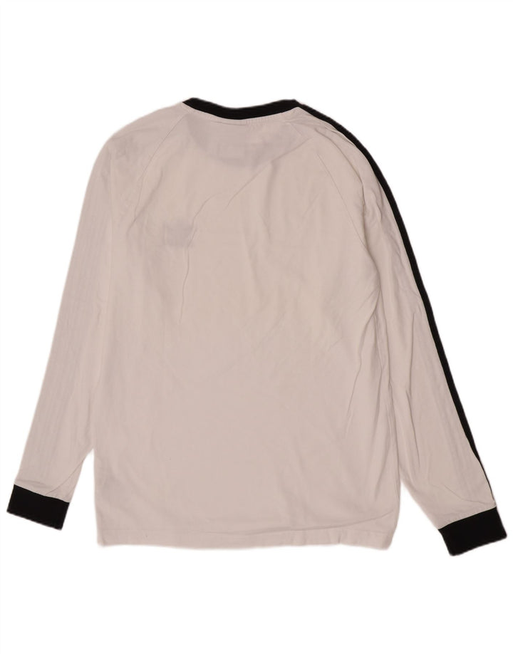 Adidas Mens Regular Top Manga Longa Médio Algodão Branco