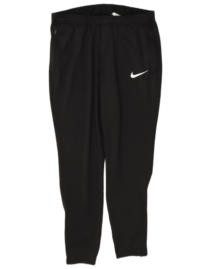 Nike Mens Dri Fit Slim Tracksuit Trousers Large Black Colourblock Polyester