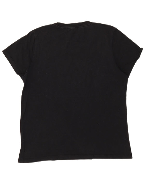 Converse Womens Classic Fit Graphic T-Shirt Top UK 18 XL Black