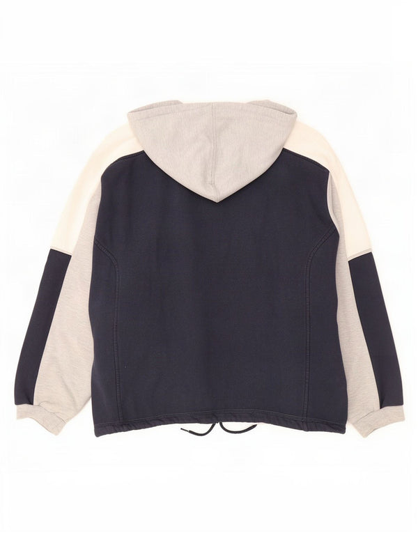 Maglione con cappuccio e zip grafica da uomo Reebok, grigio medio, color block sportivo