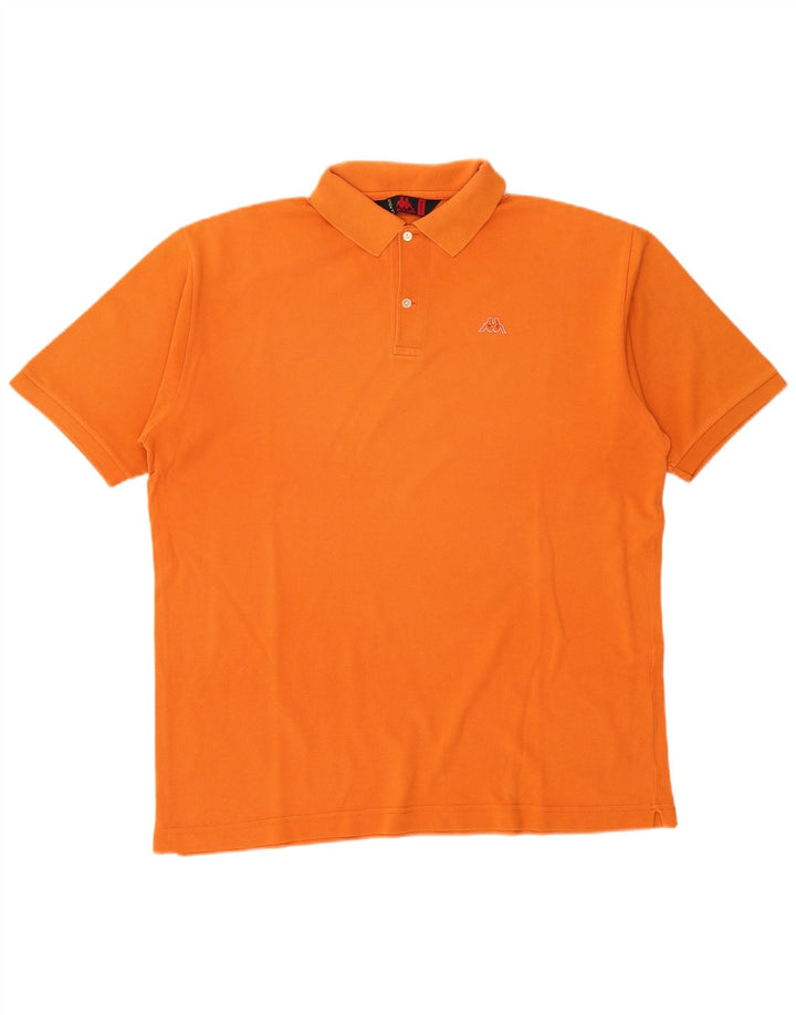 Kappa Mens Polo Shirt XL Orange Cotton