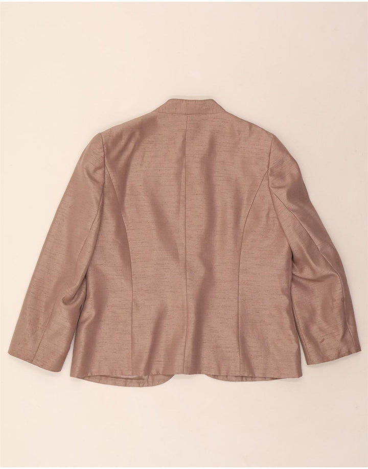 JACQUES VERT Womens 1 Button Blazer Jacket UK 16 Large  Pink Flecked Vintage Jacques Vert and Second-Hand Jacques Vert from Messina Hembry 