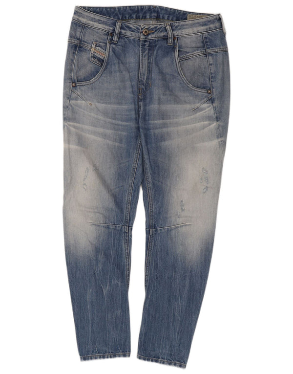 Diesel Womens Fayza Low Waist Relaxed Fit Straight Jeans W27 L26 Blue