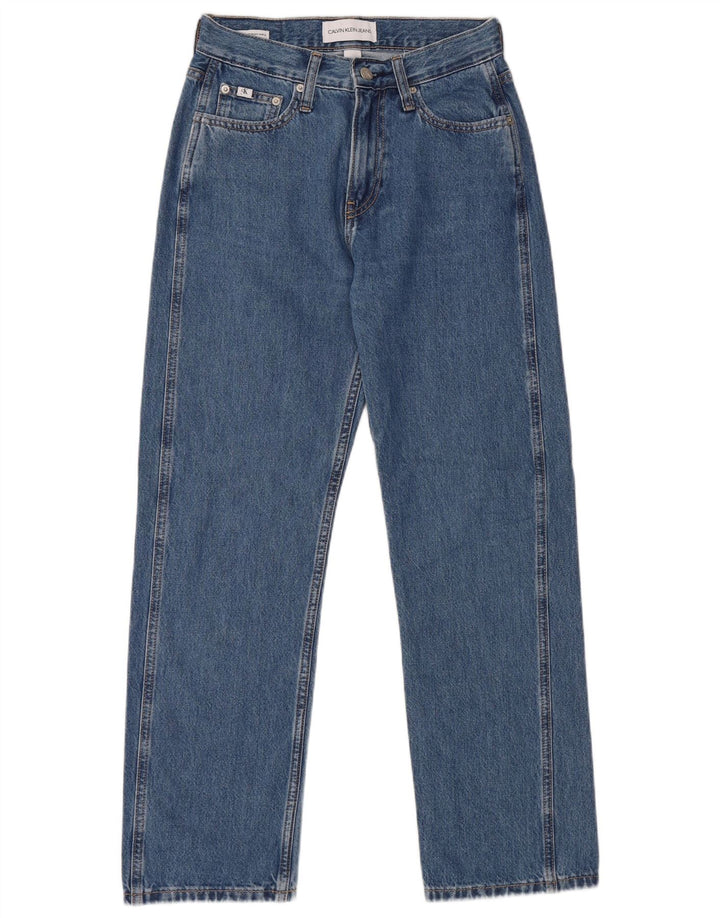 Calvin Klein Womens Straight Jeans W26 L28 Blue Cotton