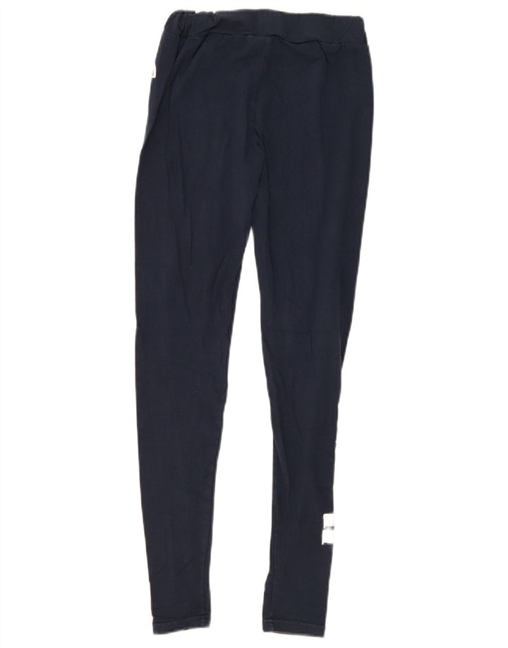 Ellesse Womens Leggings UK 10 Small Navy Blue Cotton