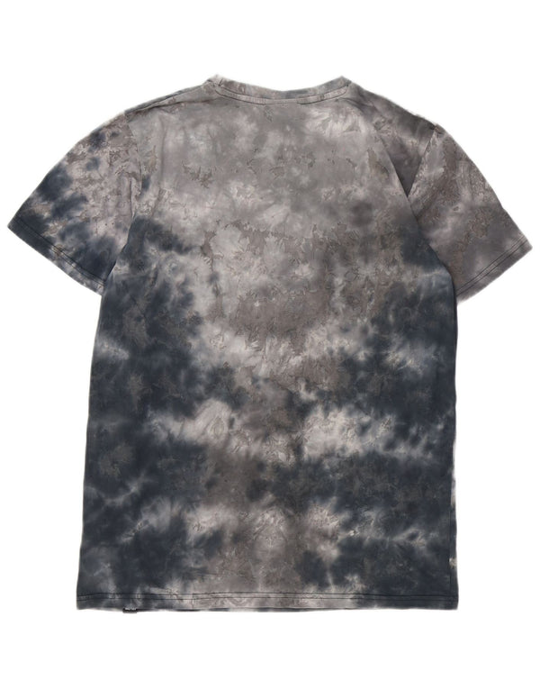 Camiseta feminina Ellesse UK 10 pequena azul marinho tie-dye algodão