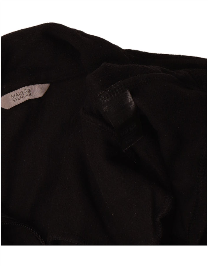 Marks & Spencer Fleecejakke til kvinder UK 12 Medium Sort Polyester