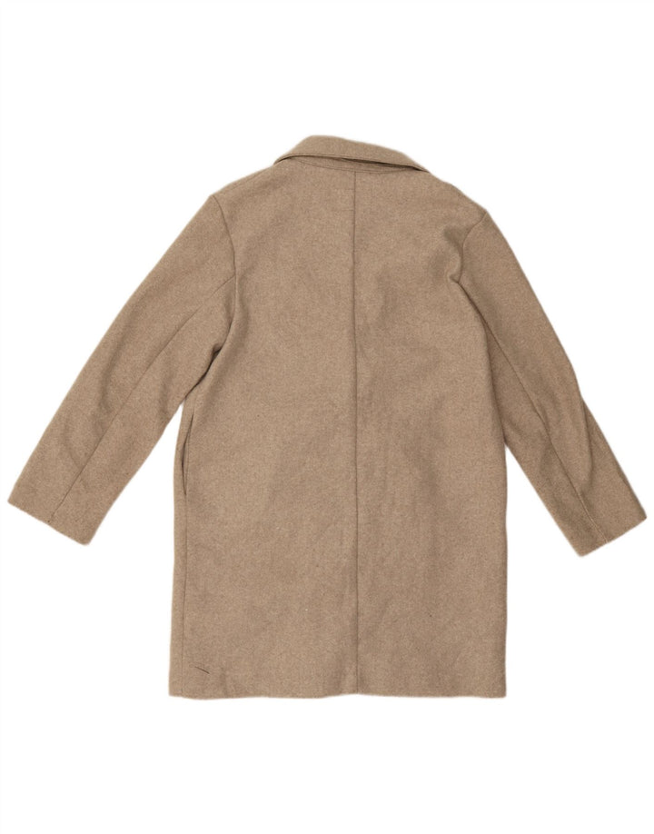 Zara Girls Overcoat 13-14 Years Beige Polyester
