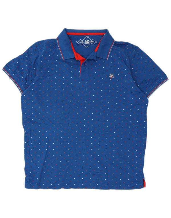 Harmont & Blaine Polo Homme XL Bleu à Pois Coton