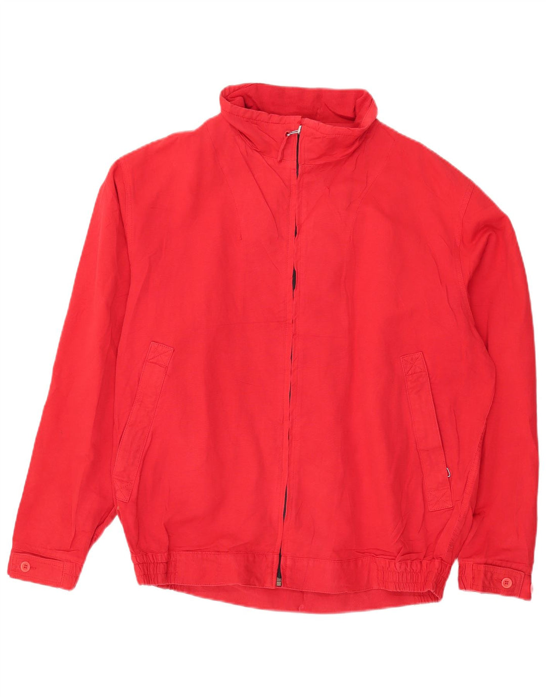 Vintage Mens Bomber Jacket UK 40 Large Red Cotton