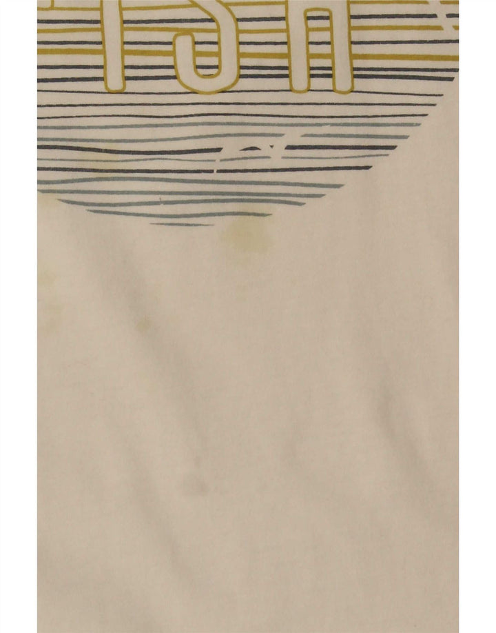 Weird Fish Mens Graphic T-Shirt Top XL White Cotton