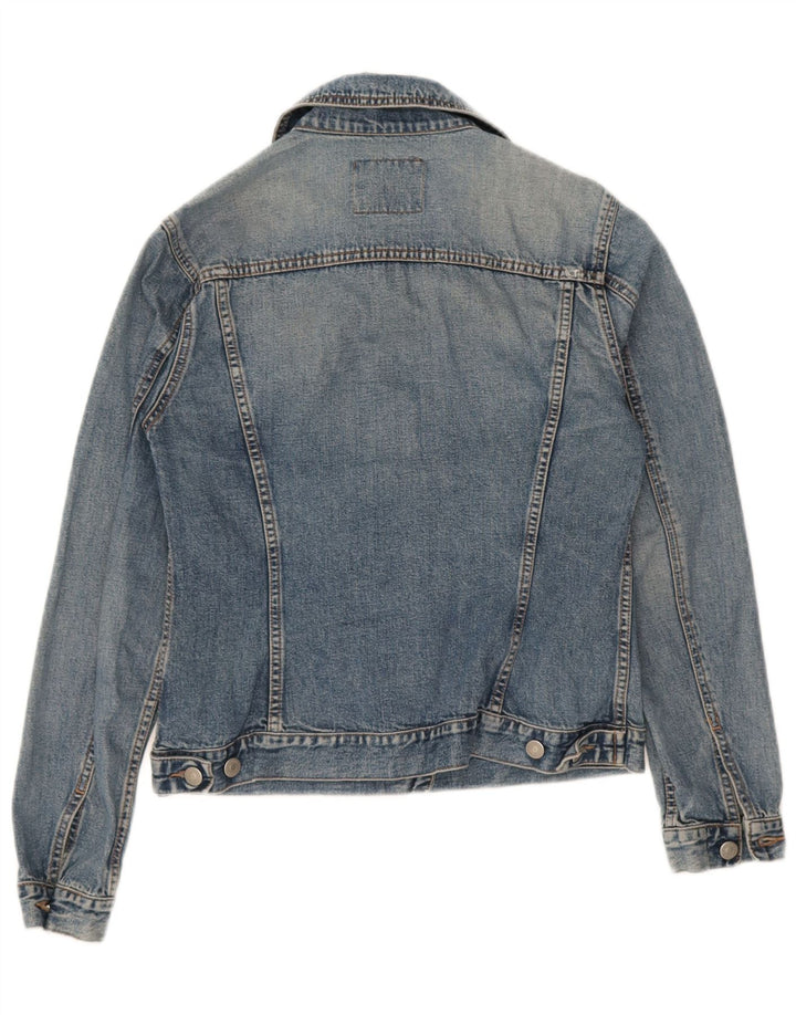 Sisley Womens Denim Jacket UK 10 Small Blue Cotton